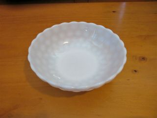 Vintage White Bubble Milk Glass By Anchor Hocking