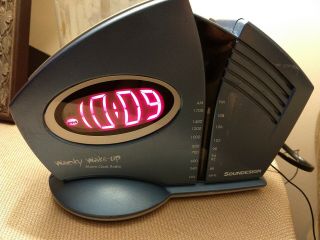 Soundesign Wacky Wake Up Talking Alarm Clock Blue 3633l Vintage Discontinued