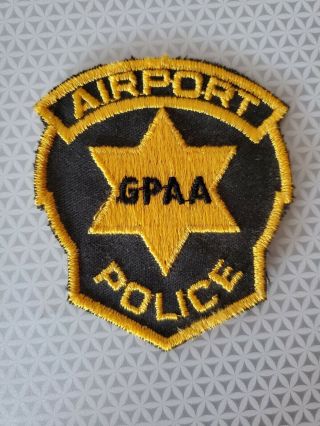 Peoria Illinois Airport Police Patch Vintage Old Cheesecloth Shoulder Patch