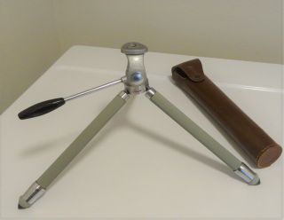 Vintage Bergneustadt Ising Adjustable Tripod With Case - Made In Germany