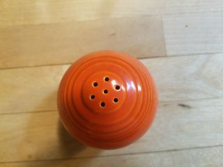 Vintage Fiestaware Orange Salt Shaker Homer Laughlin Ball Shaker
