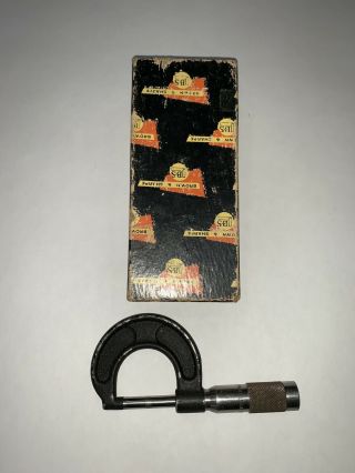 Vintage Brown And Sharpe 0 - 1” Micrometer
