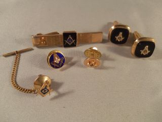 Vintage Masonic Jewelry - Gold Plated