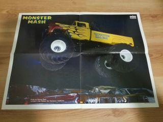Vintage 1988 Monster Jam Truck Monster Mash Bigfoot 4x4 Poster