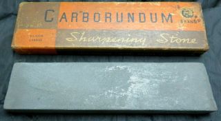 Vtg Med Carborundum Silicon Carbide Sharpening Stone Box 131 Niagara Ny