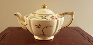 Vintage Sadler Floral Teapot With Gold Trim Made In England