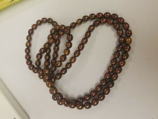 Vintage Brown Freshwater Pearls In Case 36 " Long