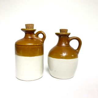 Vintage Ceramic Olive Oil And Vinegar Bottles Made In Brazil