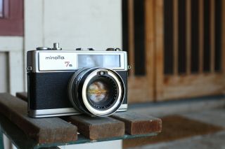 Minolta Hi - Matic 7s Vintage Rangefinder 45mm F/1.  8 Lens