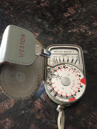 Vintage Weston Master V Light Meter With Invercone And Cases
