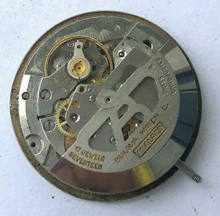 Vintage Bulova Swiss Automatic Mens Watch Movement With Date,  Cal.  11alacd