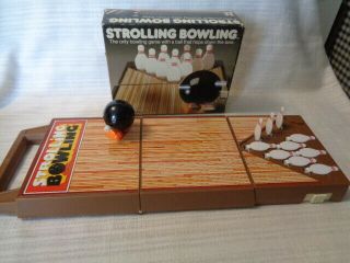 Vintage Tomy Strolling Bowling Game Complete