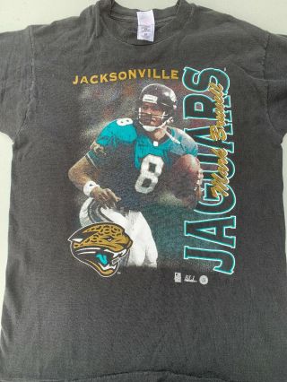 Jacksonville Jaguars Mark Brunell Vintage T - Shirt Size L Nfl Single Stitch