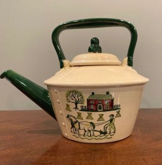 Vintage Metlox Poppytrail Homestead Provincial Tea Pot Teapot Made in California 2