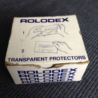 Rolodex Clear Transparent Card Protectors 102 And 100 Cards Vintage