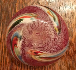 Vtg Murano Art Glass Multi Color Ash Tray Hand Blown Bowl 4