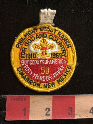Vtg 1960 50 Years Philmont Scout Ranch Cimarron Mexico Boy Scouts Patch 96u9