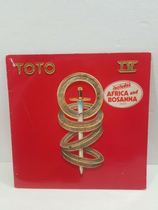 Cbs Records 1982 Toto Iv 12 " Vinyl Lp Printed In Holland Vintage