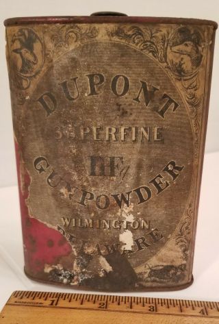 Vintagedupont Gun Powder Tin Collectible - Wilmington,  De