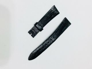 Vintage OMEGA 16mmBlack Lizard Authentic Watch Band Strap (10596M) 2