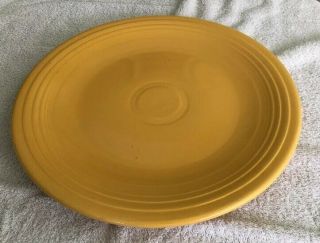 Vintage Fiestaware Fiesta Chop Plate Round Platter 14.  25” Yellow Homer Laughlin