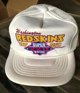 Vintage Washington Redskins Bowl Xxii Snapback Hat White Nfc Nfl Cap 1988