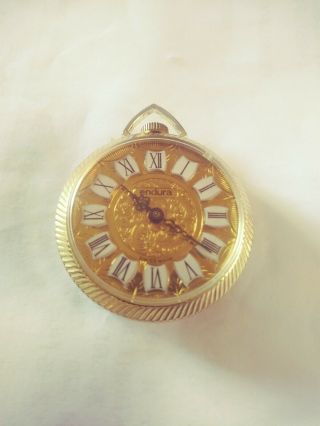 Vintage Wind Up Swiss Made Endura Necklace Pendant Watch