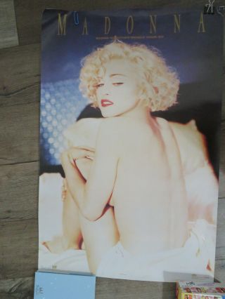 Vintage Madonna Poster 23x35 1990 Boy Toy Winterland Blonde Ambition Tour