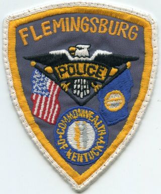 Old Vintage Flemingsburg Kentucky Ky Police Patch