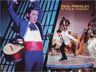 Elvis Presley Fun In Acapulco 1964 Vintage Japan Picture Clippings 2 - Pages Ee1
