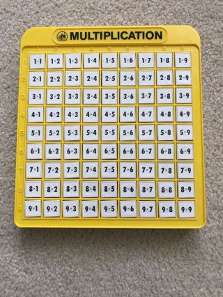 Vintage Math Multiplication Board,  Fun&educational Device 4 Kids And Homeschools