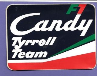 Candy Tyrell Team Formula One Vintage Old Motor Racing Sticker Hv