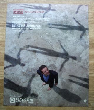 Muse - Absolution Tour - Vintage Advert Poster 2004 - 12 X 10