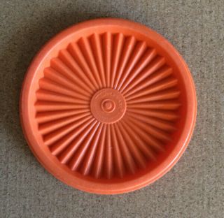 Vintage Tupperware Servalier Replacement 5 " Orange Lid Only 812 - 18