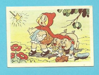 The Three Little Pigs Red Riding Hood Vintage 1950s Walt Disney Card Belgium B