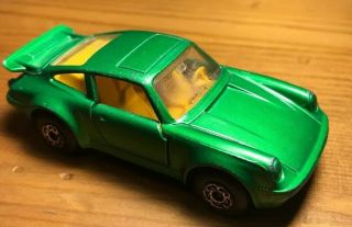 Vintage 1973 Matchbox Superfast No.  3 Porsche Turbo England Green Car