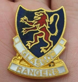 Glasgow Rangers Red White Blue & Gold Gilt Vintage Coffer London Badge Rare