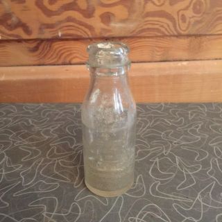 Old Vintage Edison Battery Oil Embossed Clear Glass Bottle