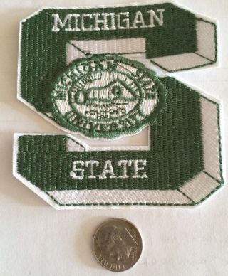 Msu Michigan State Spartans Vintage Embroidered Iron On Patch 3 " X 3 " Awesome