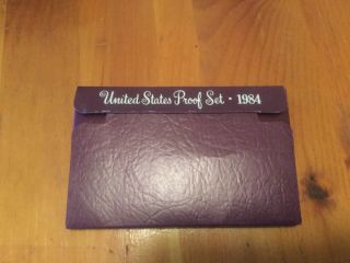 1984 United States Proof Set Coin Purple Collectors Numismatic Vintage