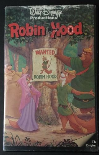 Vintage 1980’s Disney Robin Hood Betamax Cassette Movie Beta Video Rare