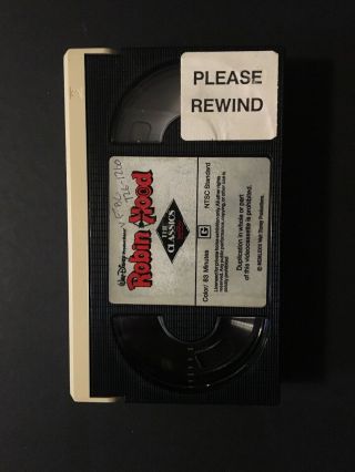 Vintage 1980’s DISNEY Robin Hood Betamax Cassette Movie Beta Video RARE 4