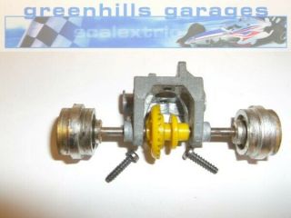 Greenhills Scalextric Vintage Ferrari P4 Rear Axle And Wheels With Can Mount.