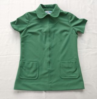 Vintage Girl Scouts Green Uniform Dress / Girls Size 12