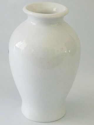 Vintage Chinese White Porcelain Miniature Vase Cobalt Blue Cherry Blossom Branch 3