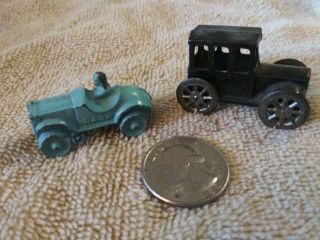 Vintage Very Rare 1930s - 40s Cast Mini Cars (2) Different D