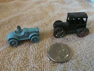 Vintage Very RARE 1930s - 40s cast mini cars (2) different D 2