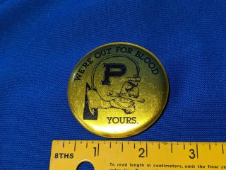 Purdue University Vintage Pin Button Pinback Football We 