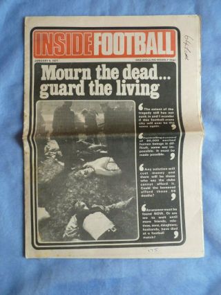 Vintage 1971 Football Newspaper Ibrox Tragedy Stoke City Sir Matt Busby