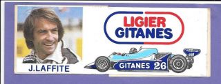 Ligier Gitanes Laffite Formula One Vintage Old Motor Racing Sticker Iw